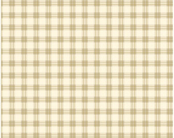 Merry Plaid-Natural Enhanced with Metallic Gold, Festive Medley by Jackie Robinson, Benartex Designer Fabrics, 100% Cotton, 13184M-70