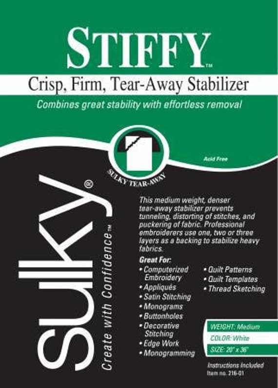 Sulky Fabri-Solvy 20" X 1yd Notion, White