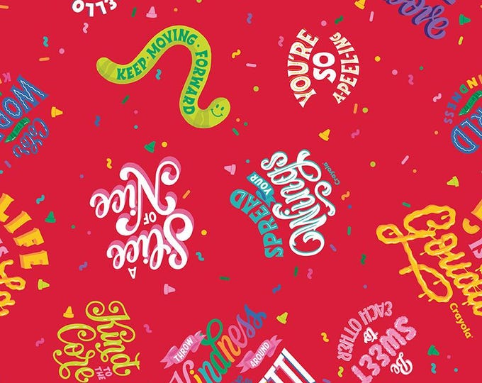 Colors of Kindness Main Red by Crayola for Riley Blake Designs, 100% Cotton Fabric, C13680-RED