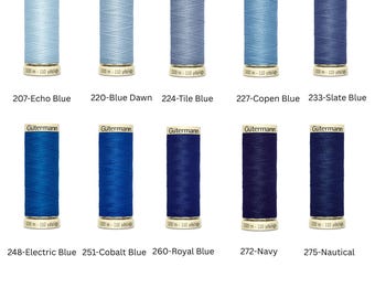 Gutermann Sew-all Polyester All Purpose Thread 100m/110yds - Blues