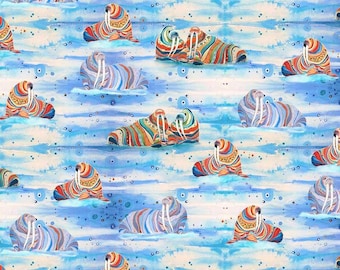 Wild Waters One Way Walresus, 100% Cotton, WWAT 5483-B