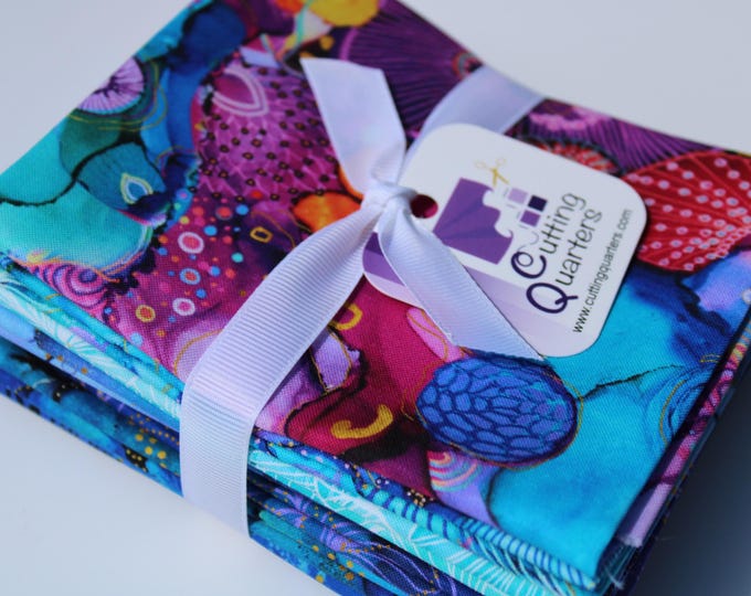 Painted Sea 9-Piece Fat Quarter Bundle, 100% Cotton, PSEA-FQ-9