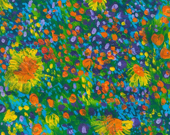 Painterly Petals - Meadow Garden, 100% Cotton, SRKD-22271-238