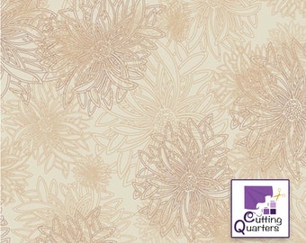 Floral Elements-Sand by Art Gallery, 100% Premium Cotton Fabric FE-504