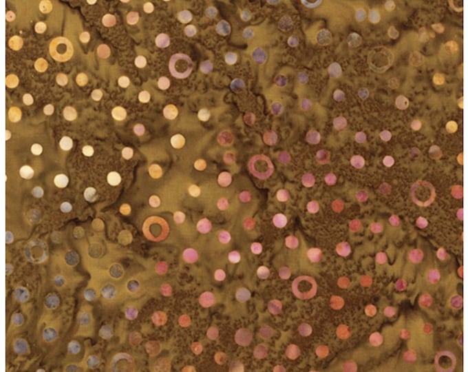 Bubbles Acorn - Bali Palettes Harvest Collection by Benartex Studio, 100% Cotton Batik Fabric, 9210-77