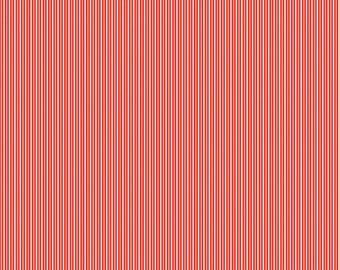 Picnic Florals - Stripes Red by My Mind's Eye for Riley Blake Designs, 100% Cotton Fabric, C14616-Red