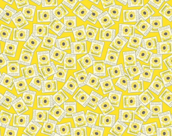 Sunny Skies Seed Packets Sun by Jill Finley for Riley Blake Designs, 100% Cotton Fabric, C14634-Sun