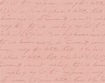 Petal Bouquet - Script Pink by Katie Pertiet for P&B Textiles, 100% Premium Cotton Fabric, PBOU-4965 P