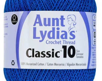 Dark Royal - Aunt Lydia's Crochet Thread Classic 10, 350 yds, Art 154C-487