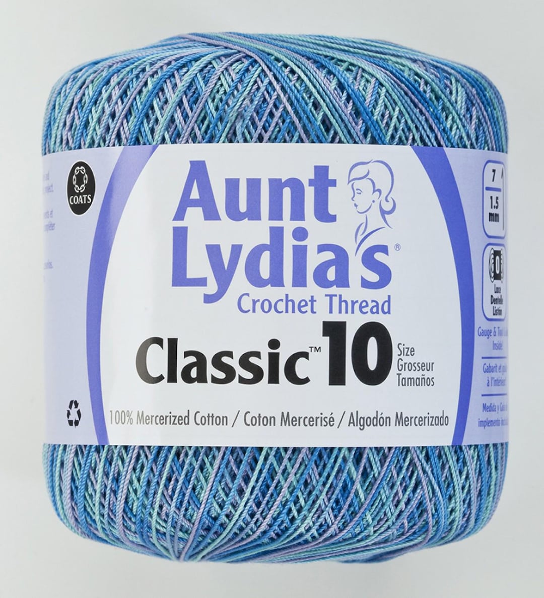 Ocean - Aunt Lydia's Crochet Thread Classic 10, 350 Yds, Art 154C-995 ...