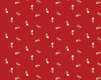 Sew In Love Rosebuds Red, Cotton Fabric, C16902-RED