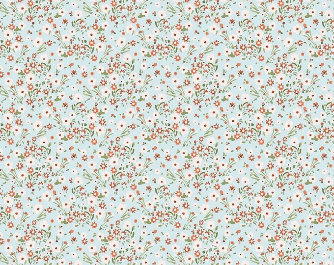 Sketchbook Blossoms Blue by Lisa Audit for Riley Blake Designs, 100% Cotton, C17524-Blue