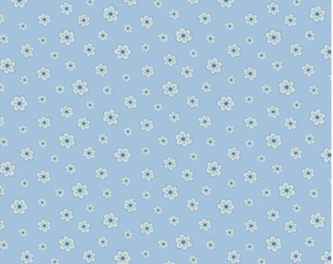 Birdsong - Ditzy Tonal Flowers Blue, 100% Cotton, BSON 5864 BM
