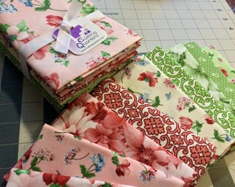 Flowerhouse: Softly 9-Pieces Fat Quarter Bundle, 100% Cotton, FLH-FQ-9