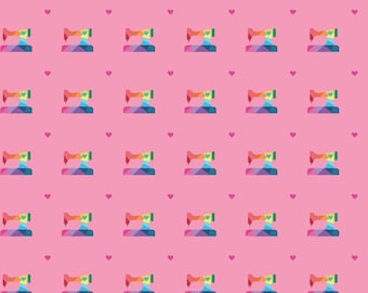 Make Geo Sewing Machine Hot Pink, 100% Cotton, C13422-HOT PINK