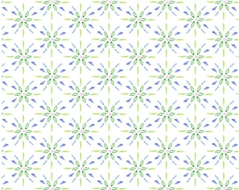 Gabriella - Geo Light Green for P&B Textiles, 100% Premium Cotton Fabric, GABR-4816-LG