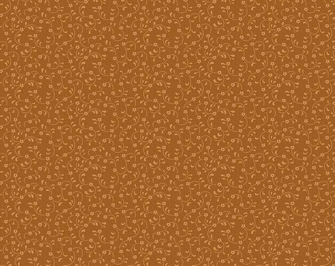 Floret Spice by Geri Robinson of Planted Seed Designs for Riley Blake Designs, 100% Fine Cotton, Tone-on-Tone Basics, C675-Spice