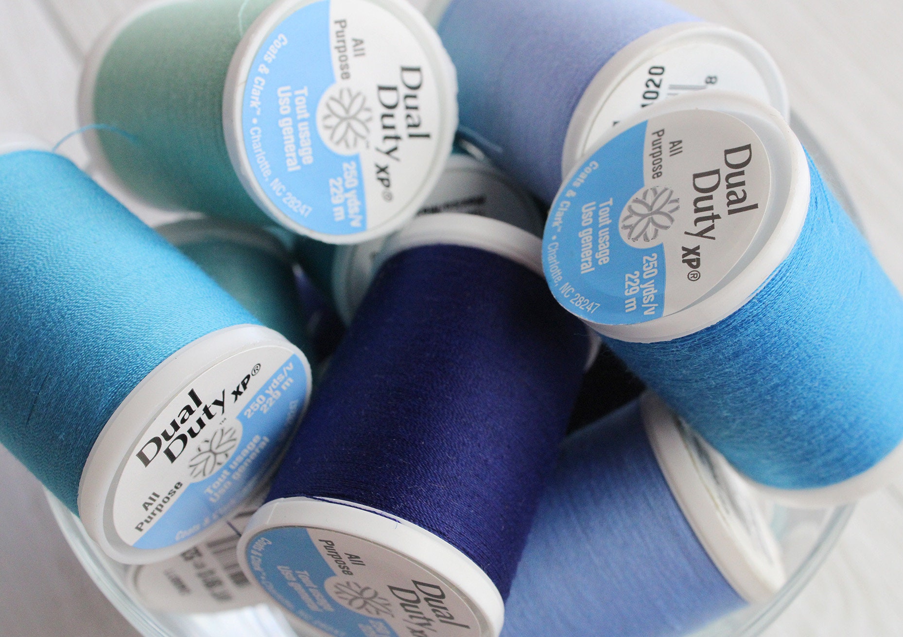 Coats & Clark ~ Dual Duty All Purpose Thread, 250 yd ~ (S910-5260 - Cruise  Blue)