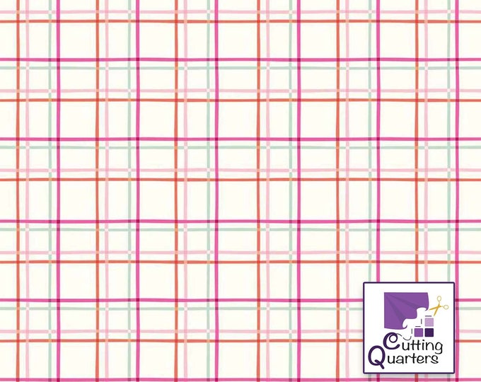 Riley Blake New Dawn Plaid - Cream by Citrus & Mint Designs, 100% Cotton Fabric, C9857-Cream