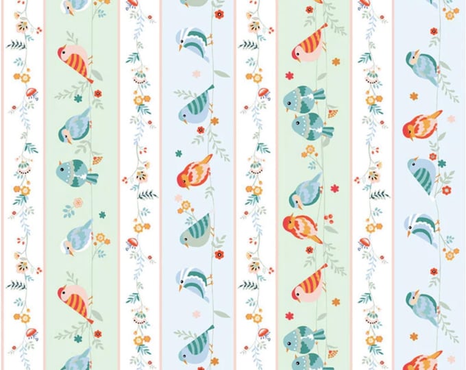 Birdsong - Branch Stripe White, 100% Cotton, BSON 5860 WMU