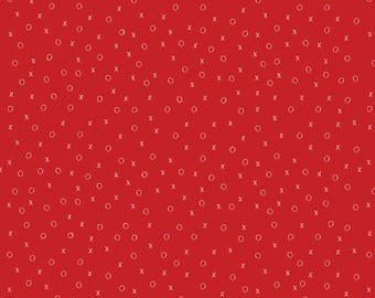 All My Heart XO Red, 100% Cotton, C14134-RED