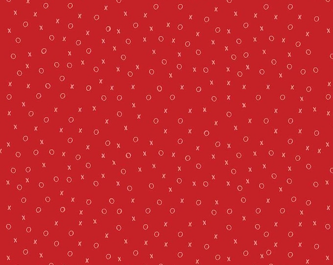All My Heart XO Red byJ. Wecker Frisch for Riley Blake Designs, 100% Cotton Fabric, C14134-RED