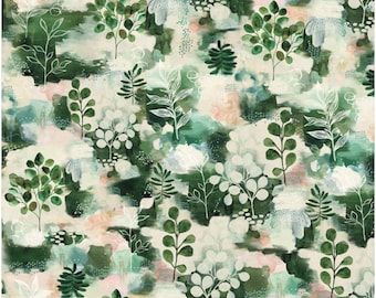 Nature Story - Leafy Allover, 100% Cotton, NSTO 5838 MU