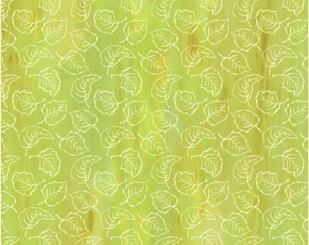 Spring In The Northwoods Stained Glass Leaves Light Green, 100% Cotton, SINW 5418 LG