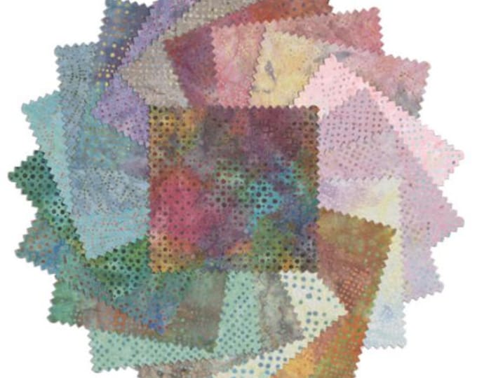 Bali Dots Craze 5" Charm Pack by Benartex Fabrics, 100% Cotton, 42 pcs, BLDC5PK