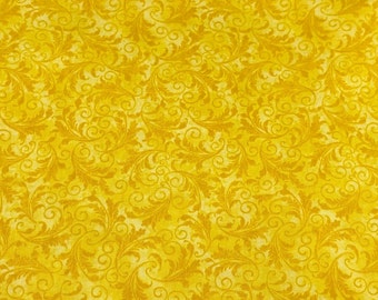 Timeless Treasures Echo-C5500 - Tonal Filigree - Sun, 100% Cotton Fabric
