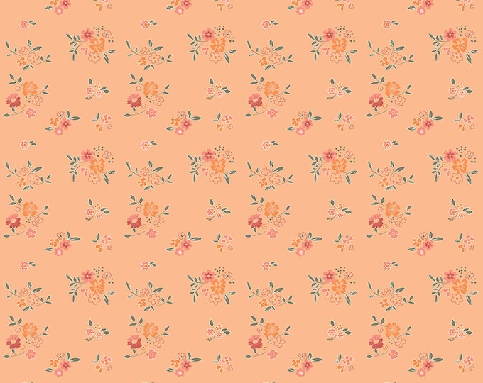 Spring's in Town - Bouquets Apricot by Sandy Gervais for Riley Blake Designs, 100% Cotton Fabric, C14213-Apricot