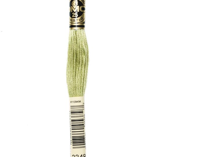 DMC 3348 - Light Yellow Green 6 Strand Embroidery Floss 100% Cotton 8.7 Yards Per Skein