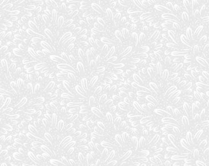 Ramblings Meadow White-on-White, 100% Cotton Fabric, RAMB 258 W