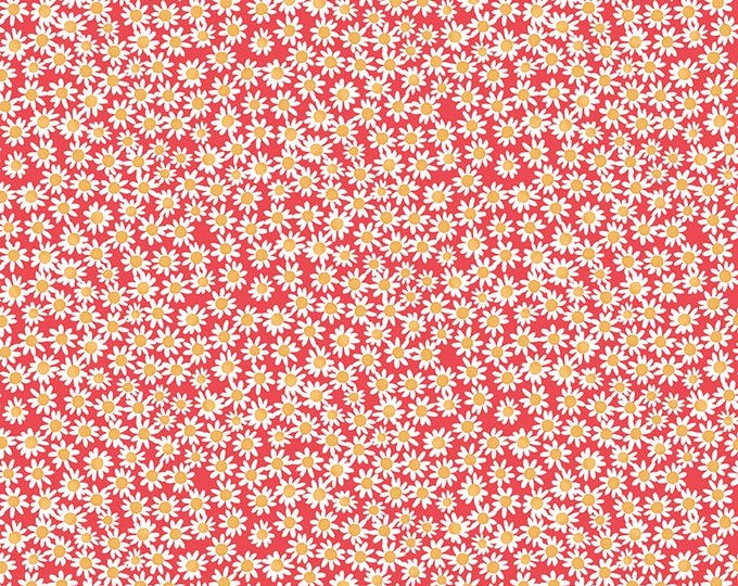 Floral Charms Daisies Raspberry by Kelsey Carlson for Riley Blake Designs, 100% Cotton Fabric,  C15764-RASPBERRY