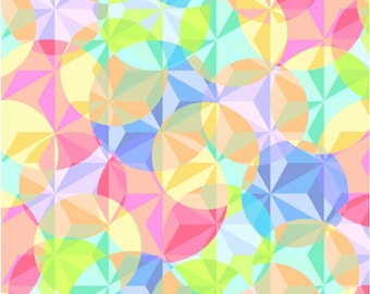 Fire and Ice Facet Circles Light, 100% Cotton, FICE-4562-LMU