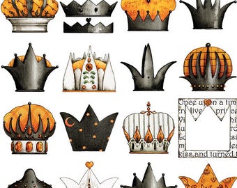 Queen of We'en Crowns White, 100% Cotton, CD13165-WHITE