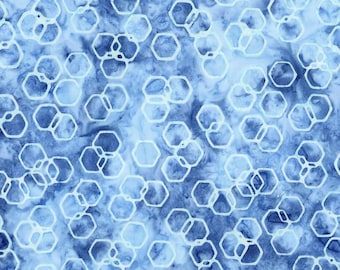 Blueprint Matte - Expressions Batiks Watercolor Daisies by Riley Blake Designs, 100% Cotton Fabric, BT23243-293