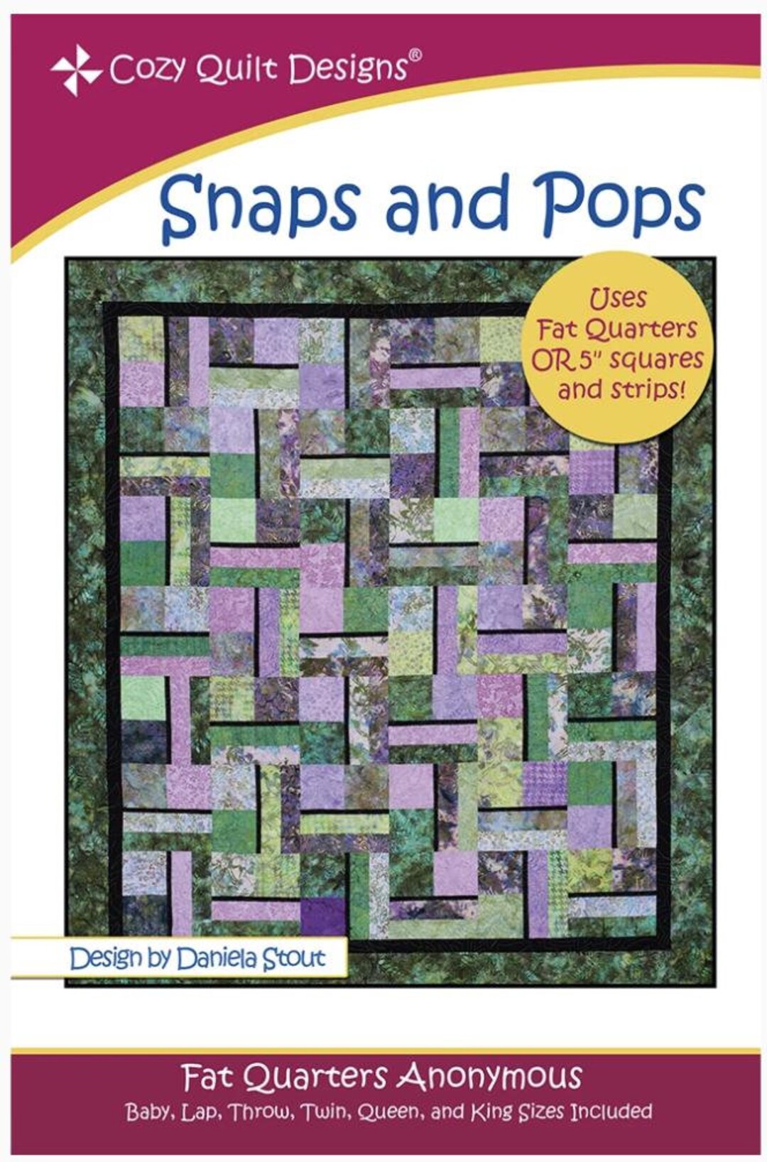 Snaps and Pops Quilt Pattern by Daniela Stout for Cozy Quilt Designs ...