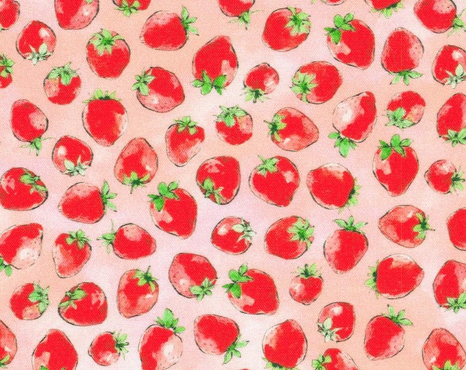 Strawberry Season  - Strawberry Toss Camellia, 100% Cotton, ABYD-22314-122 CAMELLIA
