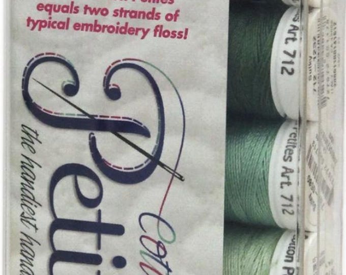 Sulky Petites Palettes, 12 wt Cotton Thread, 50 yds, Greens Sampler  Collection, # 712-08
