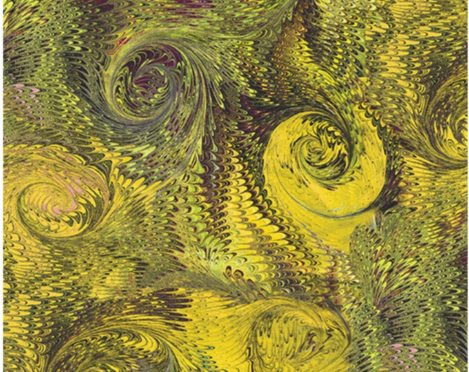 Poured Colors 2 - Whirlwind Citrine by Paula Nadelstern for Benartex Designer Fabrics, 100% Cotton Fabric, 13147-40