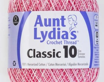 Shaded Pinks - Aunt Lydia's Crochet Thread Classic 10, 350 yds, Art 154C-015