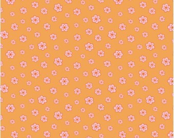 Birdsong - Ditzy Tonal Flowers Orange/Pink, 100% Cotton, BSON 5864 OP