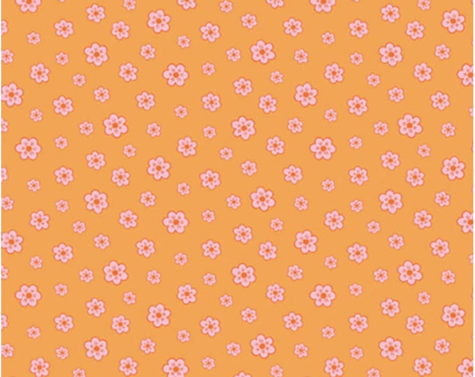 Birdsong - Ditzy Tonal Flowers Orange/Pink, 100% Cotton, BSON 5864 OP