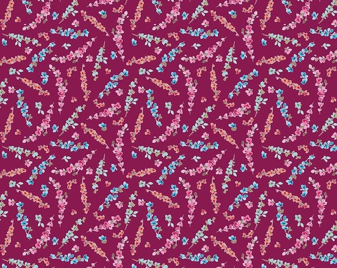 Poppies & Plumes Stems Berry by Lila Tueller for Riley Blake Designs, 100% Cotton Fabric, C14293-BERRY