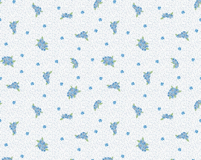 Sunny Skies Small Floral White by Jill Finley for Riley Blake Designs, 100% Cotton Fabric, C14636-White