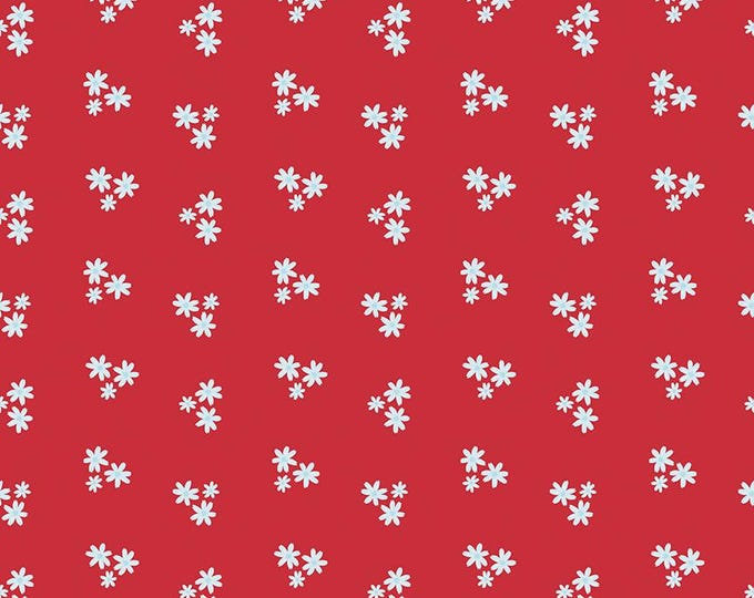 Firework Fields Floral Red, 100% Cotton Fabric, C17587-RED