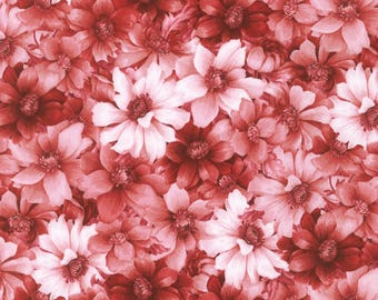 Flowerhouse: Softly Packed Flowers Blush, 100% Cotton, FLH-21700-96