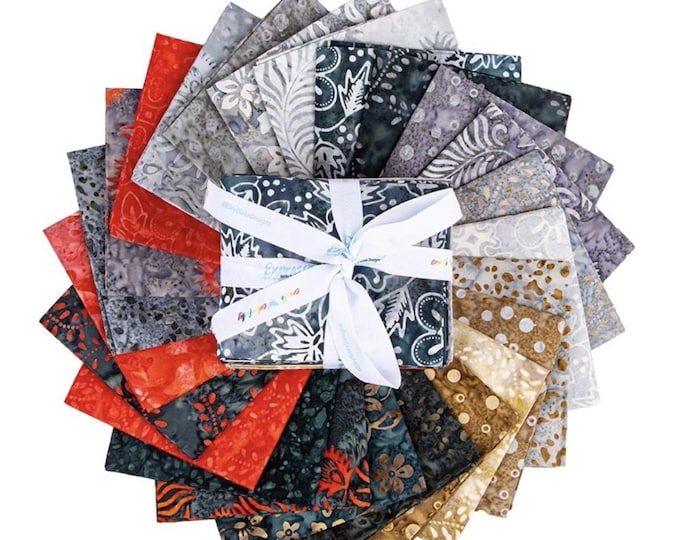 Expressions Batiks Gray & Golden Arabella 24-Piece Fat Quarter Bundle, FQ-23526-24