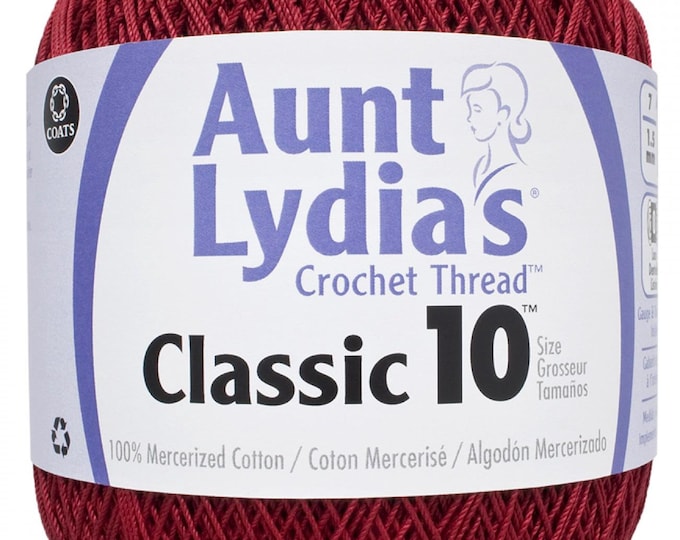 Victory Red - Aunt Lydia's Crochet Thread Classic 10, 350 yds, Art 154C-494